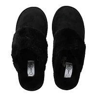 Ladies Faux Suede Scuff Slippers