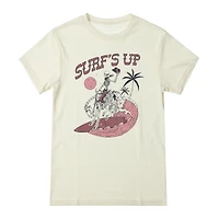 Skeleton Cowboy 'surf's Up' Graphic Tee