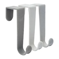 Over-The-Door Flocked Hooks 3-Count