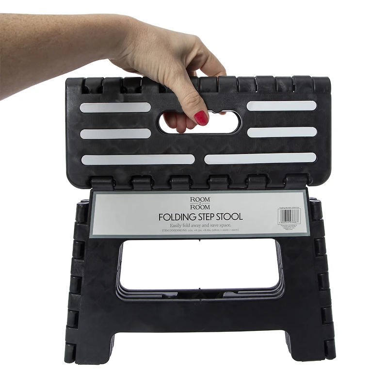 Folding Step Stool 11in x 8.6in - Black