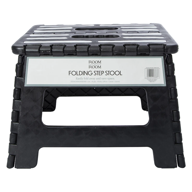 Folding Step Stool 11in x 8.6in - Black