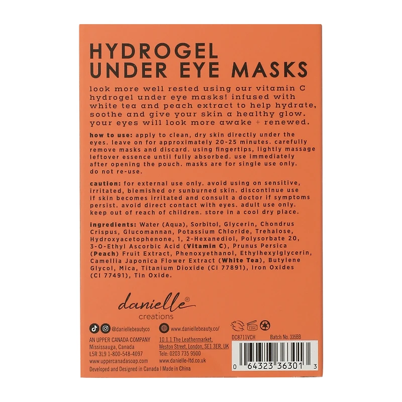 Danielle Creations® Vitamin C Hydrogel Under Eye Masks 12-Count
