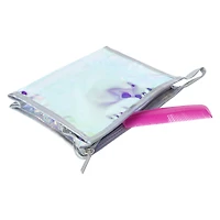Cosmetic Bag & Comb Set - Holographic