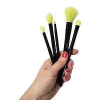 Chique™ Makeup Brush Kit 5-Count - Neon Yellow