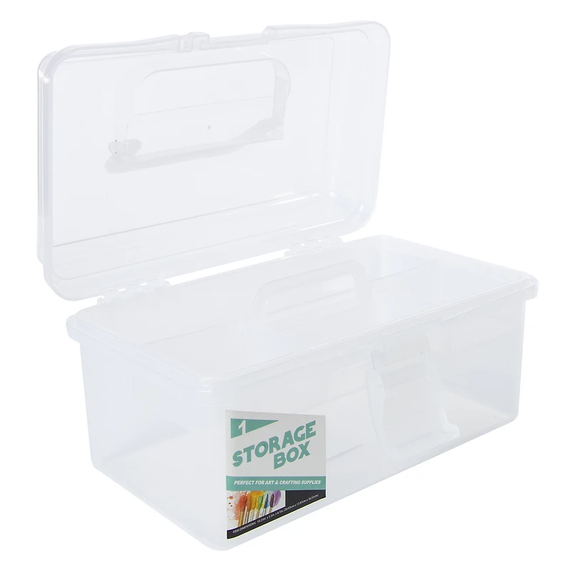 Storage Box With Lid 10.25in x 6.5in - Clear