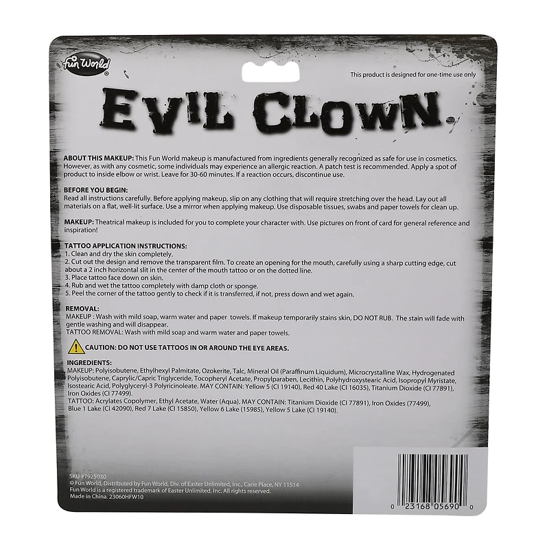 Halloween Face Tattoo Kit