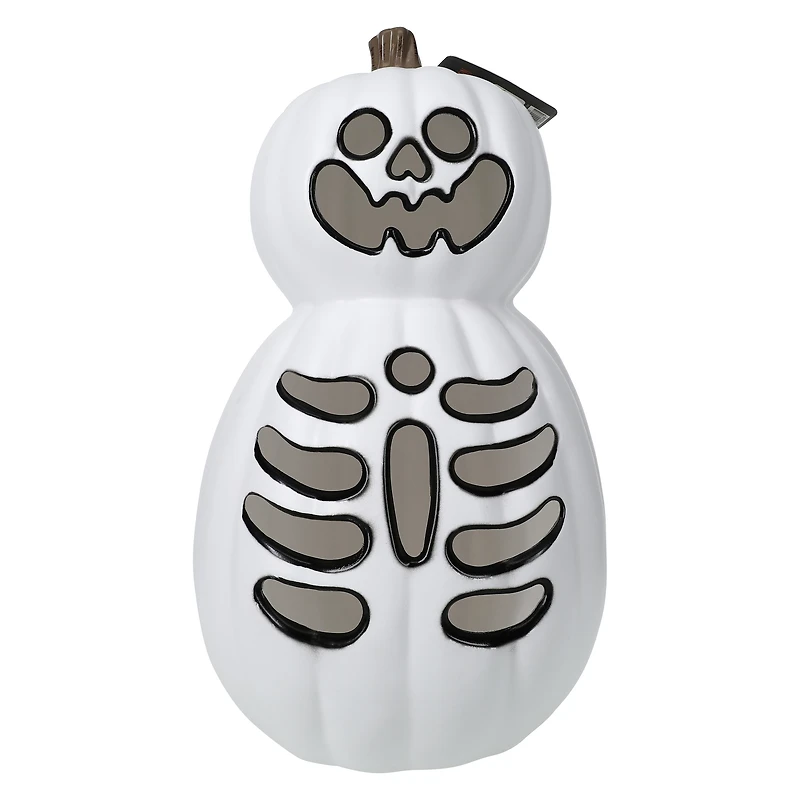 LED Light Up Skeleton Pumpkin Decoration 15.35in