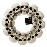 Skull Wreath Halloween Decoration 15.35in