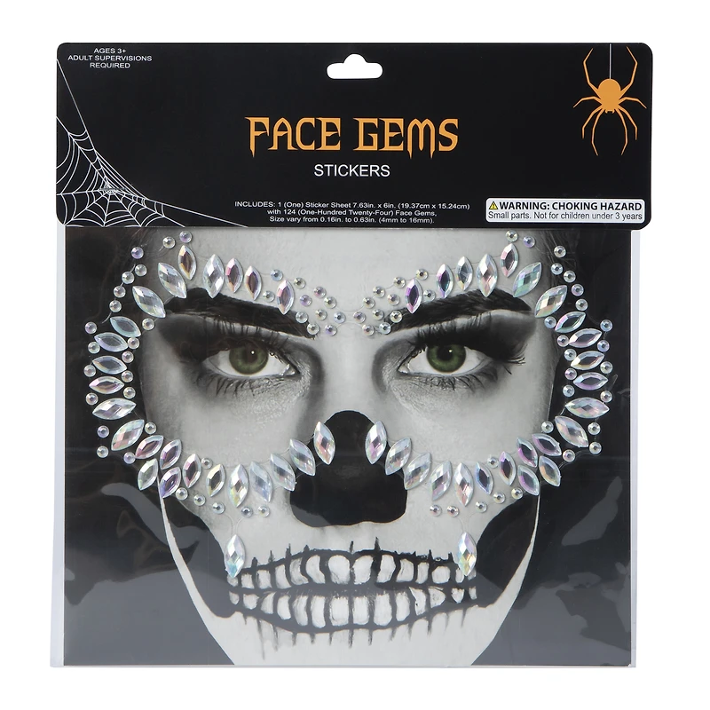 Halloween Costume Stick-On Face Gems