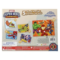 Marvel® Super Hero Adventures 5 Wood Puzzles Set