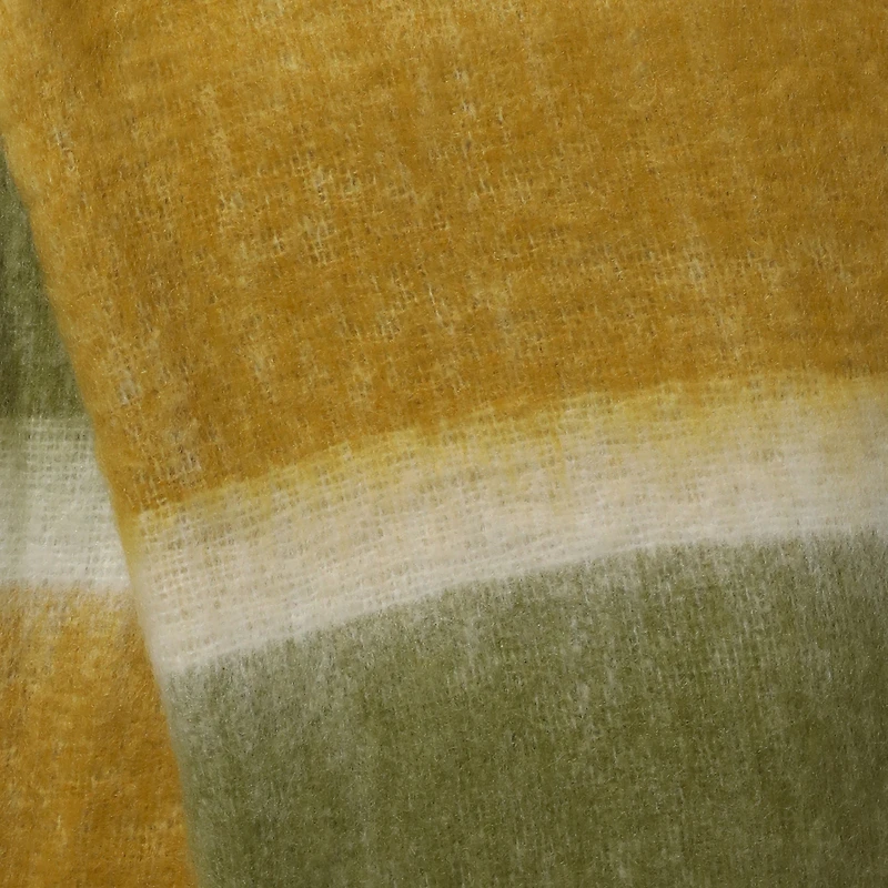 Handwoven Mohair Wool Throw Blanket 50in x 60in