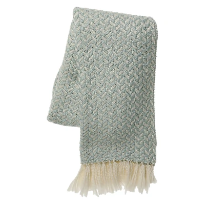 Handwoven Herringbone Throw Blanket 40in x 50in