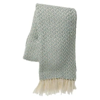 Handwoven Herringbone Throw Blanket 40in x 50in