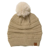 Pom Sweater Knit Beanie