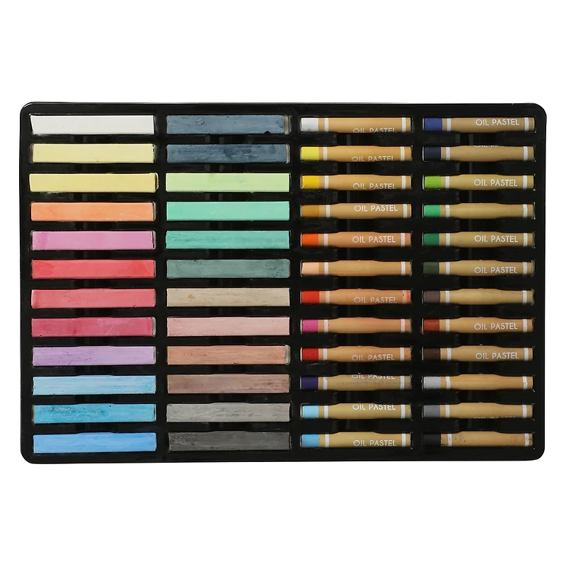 Chalk Pastels & Oil Pastels 48-Count Set