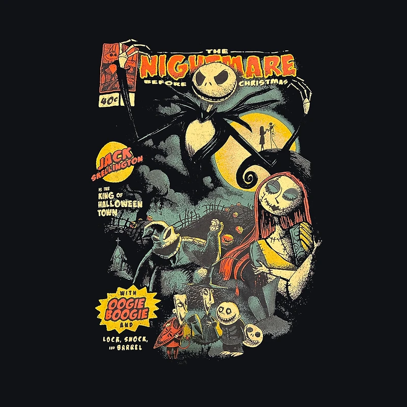 Disney Tim Burton's The Nightmare Before Christmas Comic Book Graphic Tee