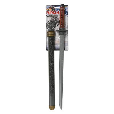 Hero Ninja 28in Katana Sword With Sheath & Throwing Stars