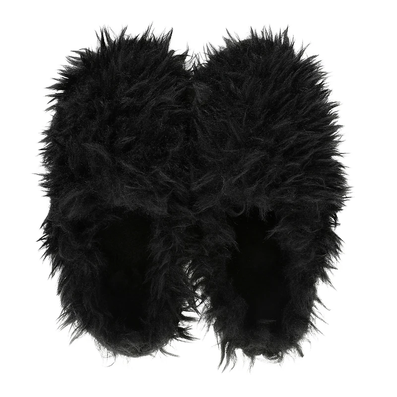 Ladies Faux Fur Fuzzy Slippers