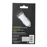 15W LED USB-C & USB-A Dual Car Charger