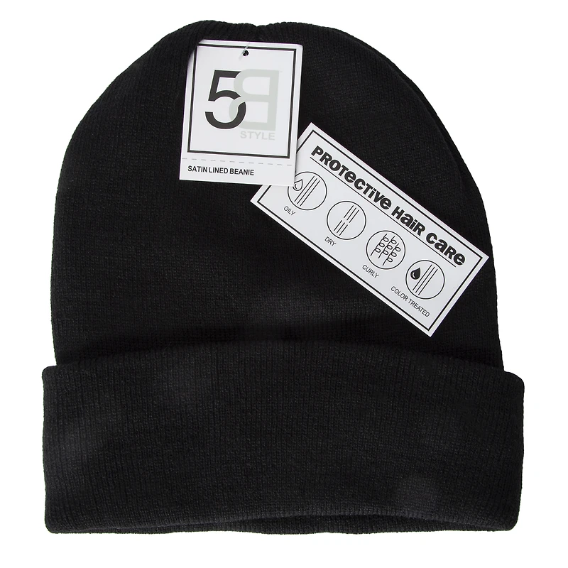 Satin-Lined Beanie Hat