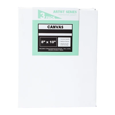 8in x 10in Stretched Canvas 3-Count