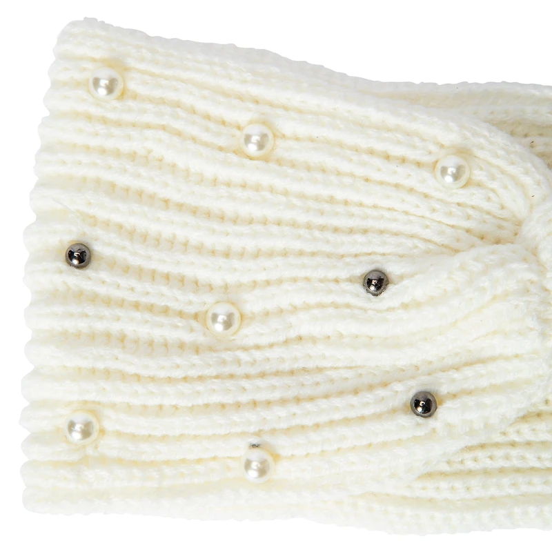 Pearl Knit Ear Warmer Headband