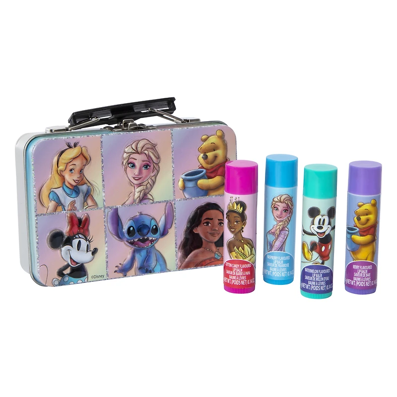 Disney Plant-Based Flavored Lip Balms & Storage Tin Set