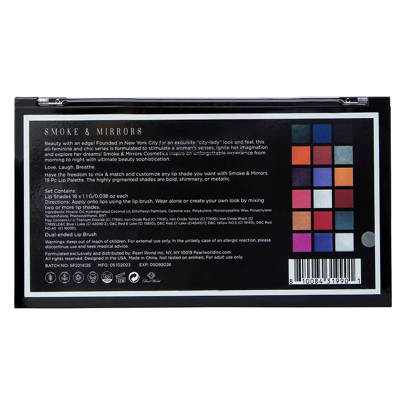 Smoke & Mirrors Talk About It Lip Palette 19-Piece Set