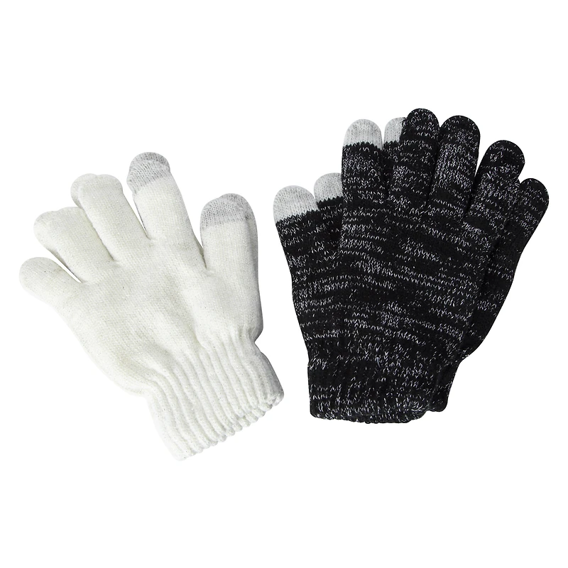 Lined Knit Gloves 2-Pack