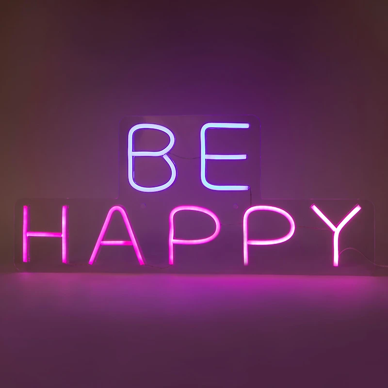 Be Happy' LED Neon Light 27.6in
