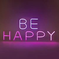 Be Happy' LED Neon Light 27.6in