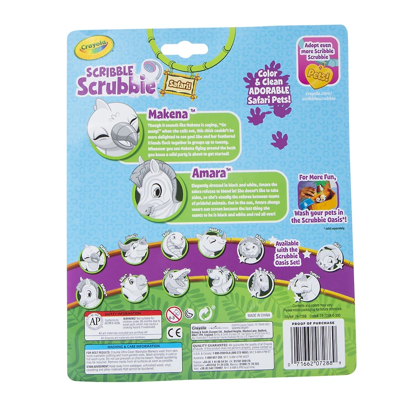 Crayola® Scribble Scrubbie™ Kit - Safari Pets