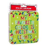 Holiday Tin Gift Card Holder 4in x