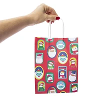 Pack Medium Holiday Kraft Gift Bags 7in x 9in