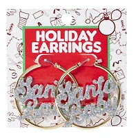 Holiday Earrings - 'santa Baby'