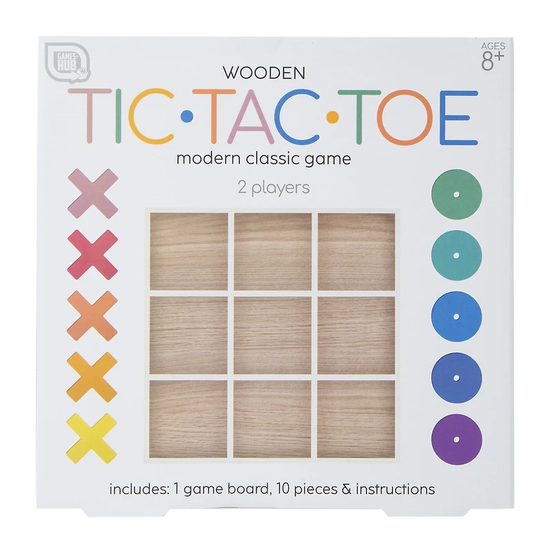 Wooden Tic-Tac-Toe Modern Classic Game