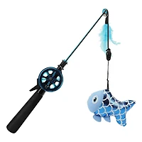 Cat Fishing Rod Toy - Blue