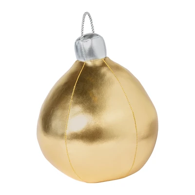 Metallic Christmas Ornament Pillow 9in