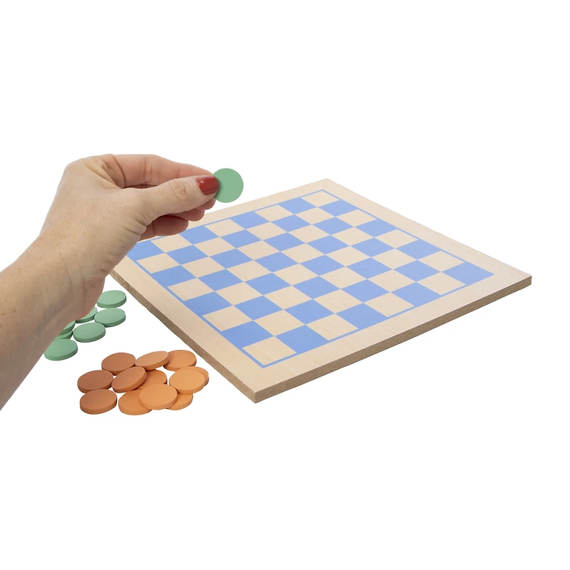 Wooden Checkers Modern Classic Game