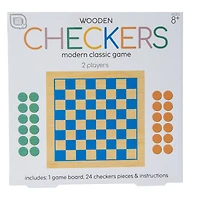 Wooden Checkers Modern Classic Game