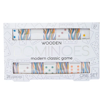Wooden Dominoes Modern Classic Game