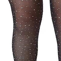 Black Sheer Rhinestone Tights
