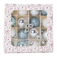 Mini Christmas Ball Ornaments 16-Count