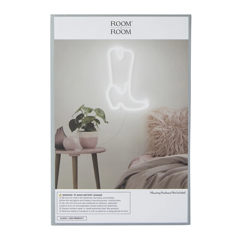 Cowboy Boot LED Wall Light 6.5in x 9.8in