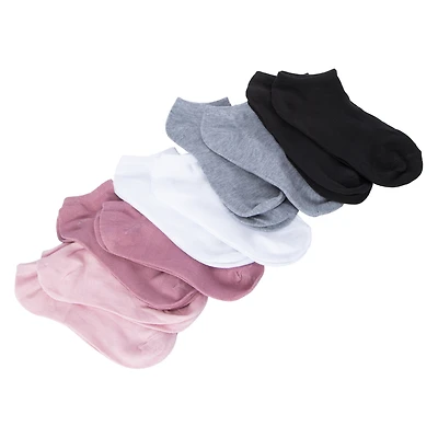 Ladies Low-Cut Socks 10-Pack - Solid Neutrals