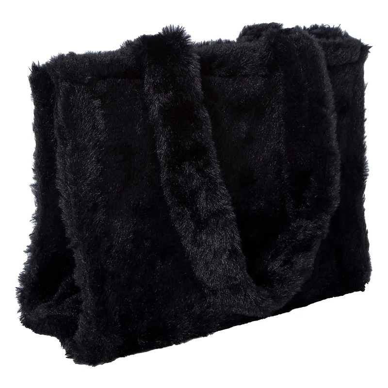 Faux Fur Mini Tote Bag 10.5in x 8in