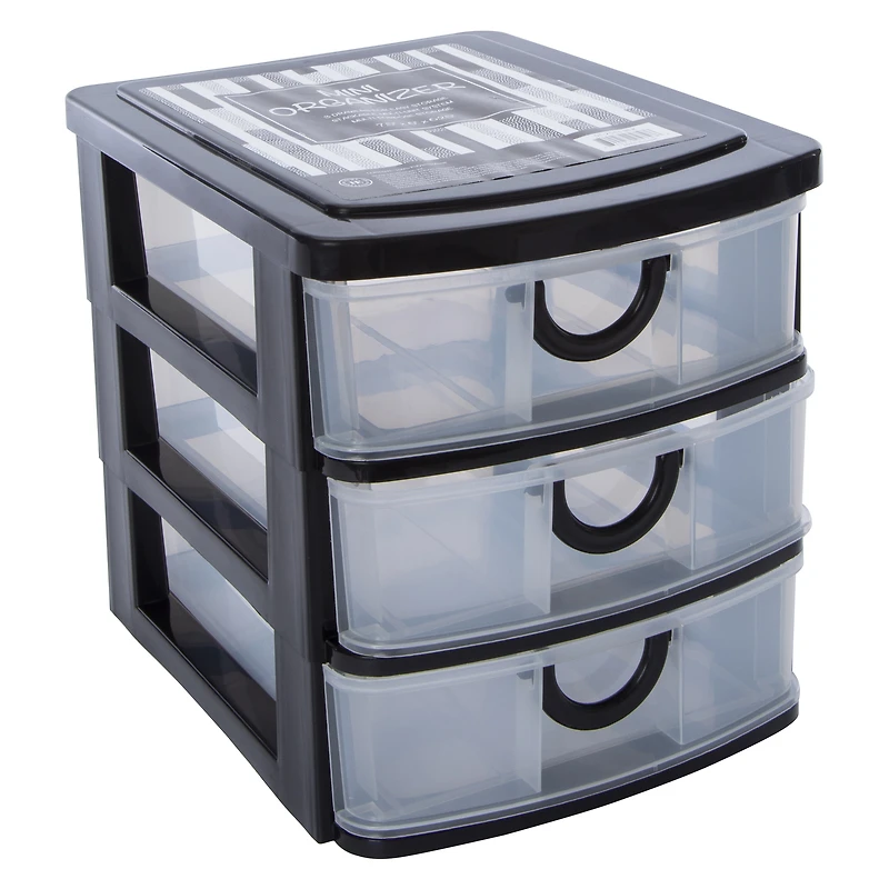 Stackable 3-Drawer Mini Organizer 7.5in X 6.25in