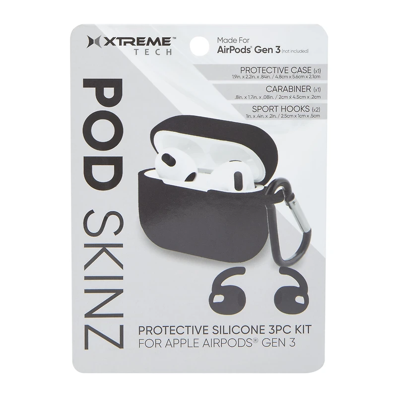 Silicone Case & Accessories For AirPods® 3-Piece