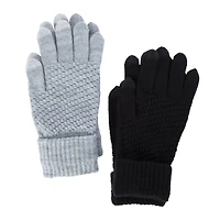 Knit Cuff Gloves 2-Pairs