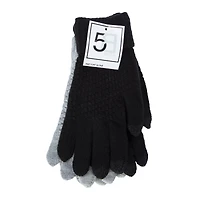 Knit Cuff Gloves 2-Pairs